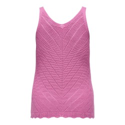 ONLY CARMAKOMA Roselia Sl Structure V-Neck Top Knt - Strawberry Moon