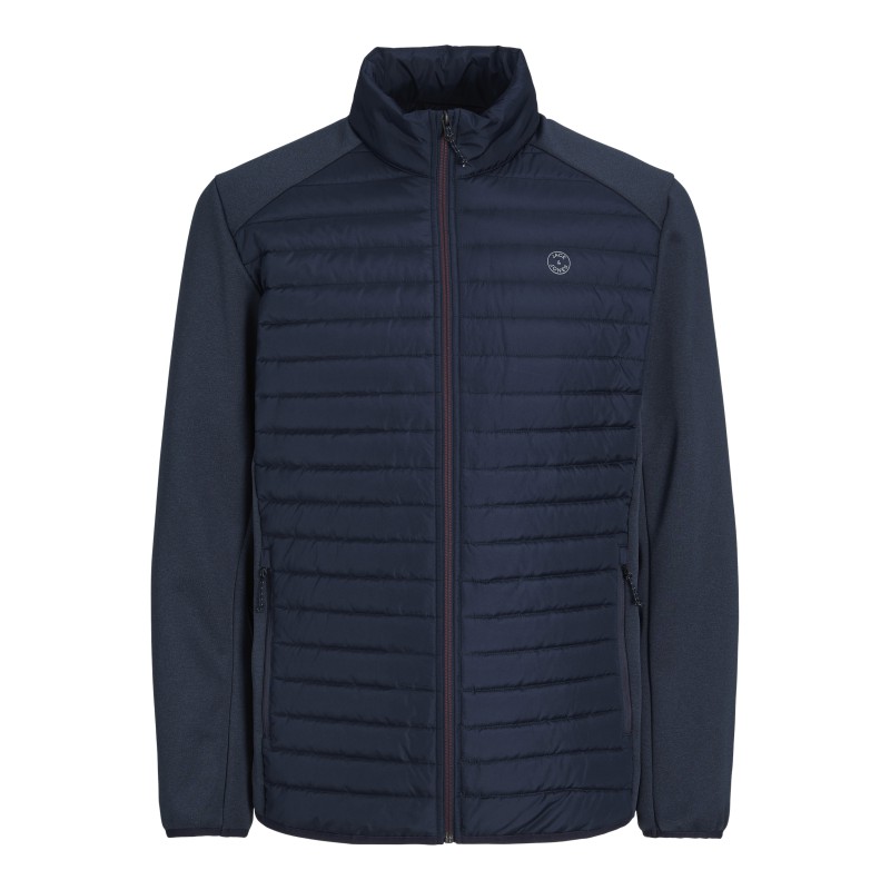 JACK & JONES Plus Multi Quilted Krave Jakke - Navy Blazer