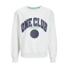 JACK & JONES Junior Cole Volume Sweatshirt - White Melange