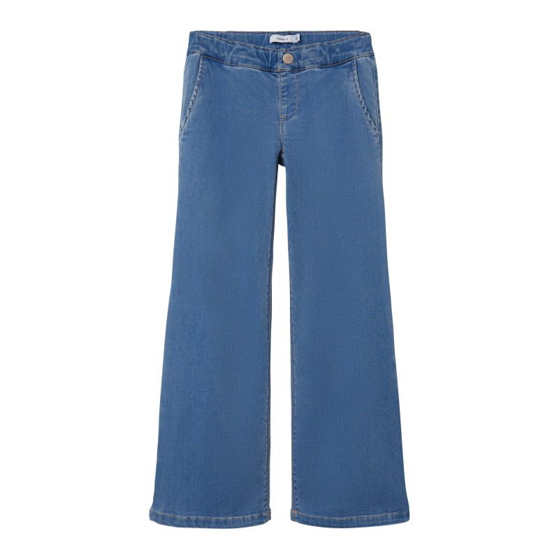 NAME IT Kids Salli Brede Jeans  - Light Blue Denim