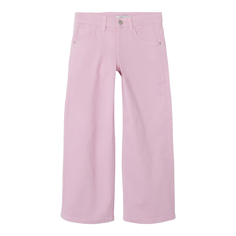 NAME IT Kids Rose Brede Twill Bukser - Parfait Pink