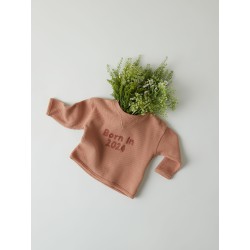 NAME IT Baby Binno L/S Waffel Strik - Cork