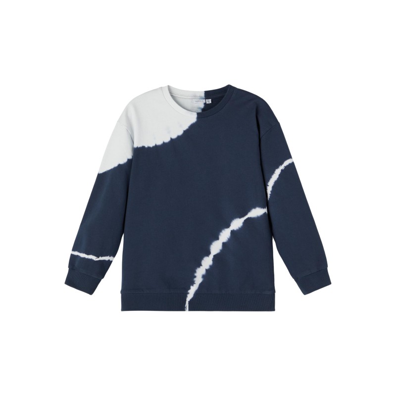 NAME IT Kids Fomal Batik Sweatshirt - Dark Sapphire