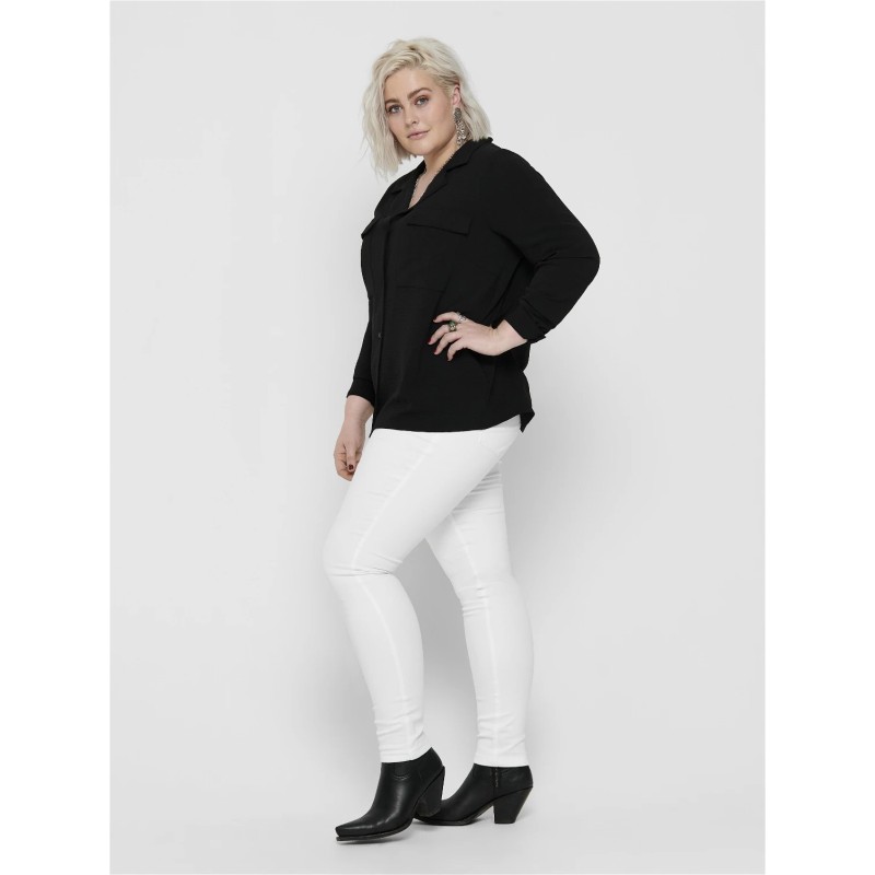 ONLY CARMAKOMA Augusta Højtaljede Skinny Jeans - Hvid