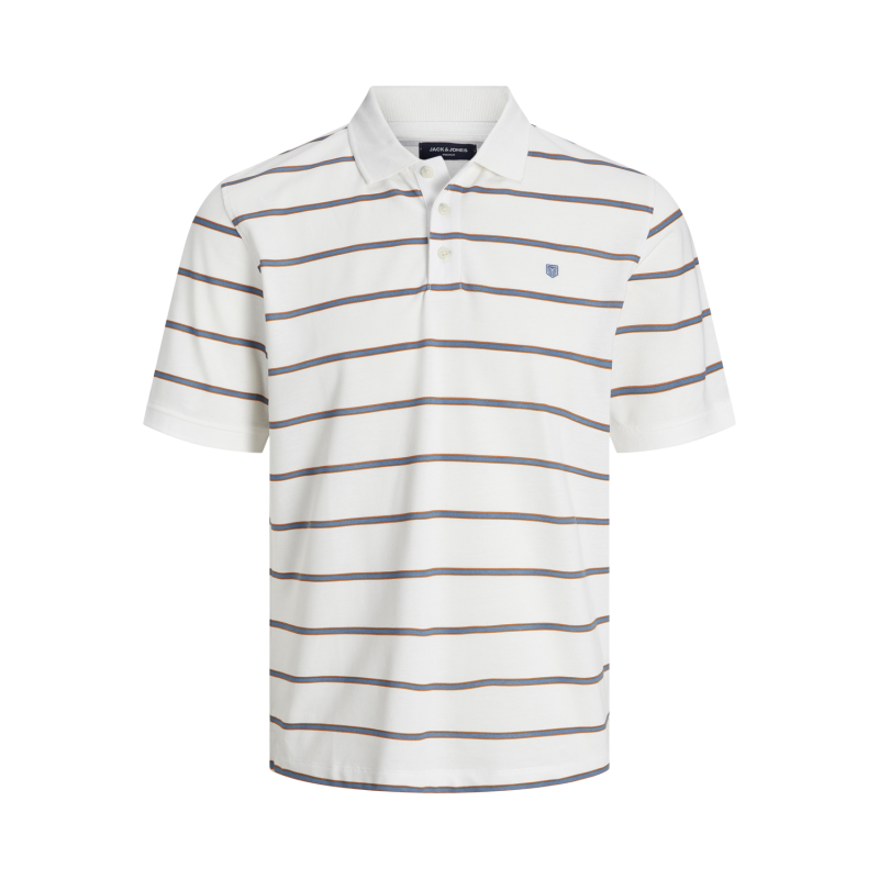 JACK & JONES Jprbluwin Polo Kortærmet Stripe - Cloud Dancer