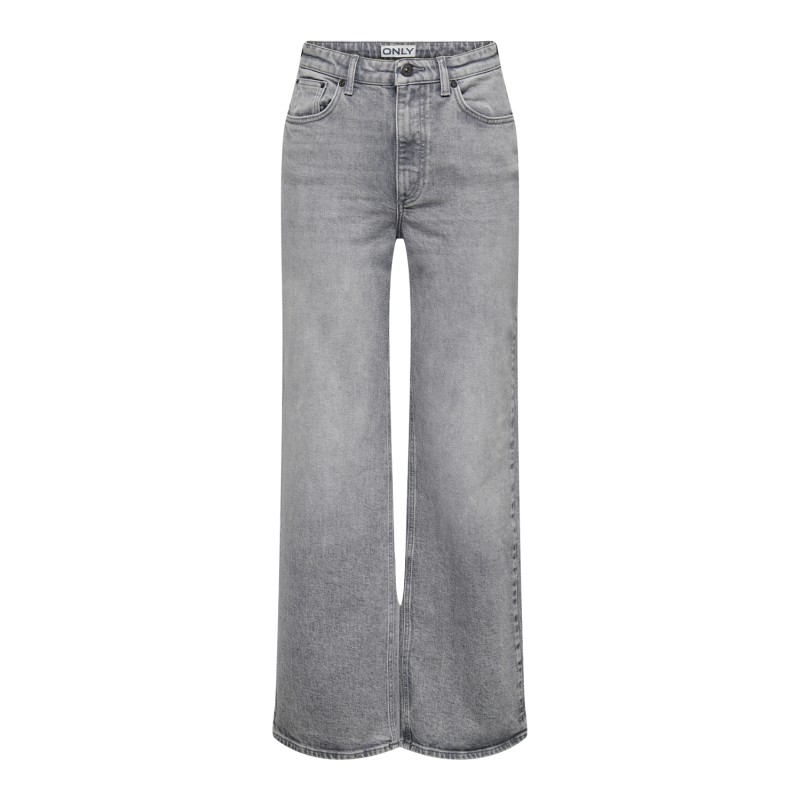 ONLY Juicy HW Brede Jeans - Medium Grey Denim