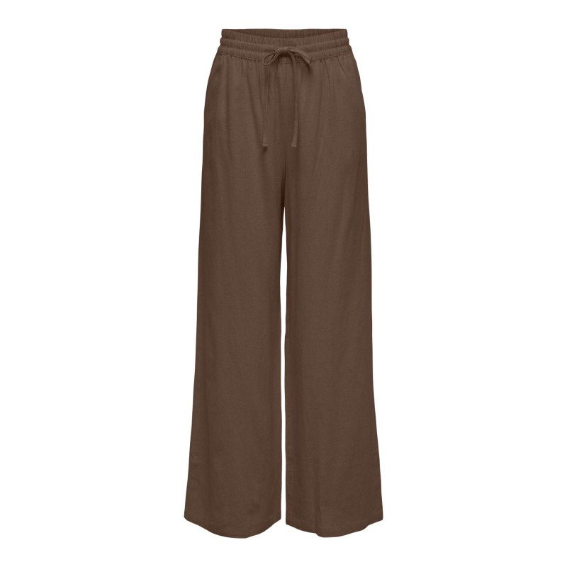 JDY Say Højtaljede Linen Brede Bukser Vævet - Carafe