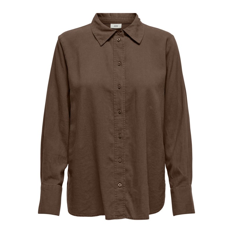 JDY Say Langærmet Linen Loose Shirt Vævet - Carafe