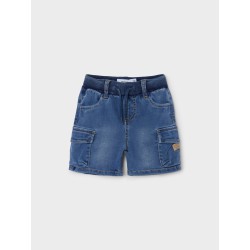 NAME IT MINI Ben Baggy Denim Shorts - Medium Blue Denim