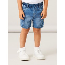 NAME IT MINI Ben Baggy Denim Shorts - Medium Blue Denim