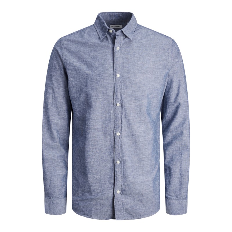 JACK & JONES Elinen Shirt Langærmet Sn Pls - Faded Denim