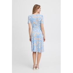 FRANSA Jersey Kjole Med Print - Hydrangea