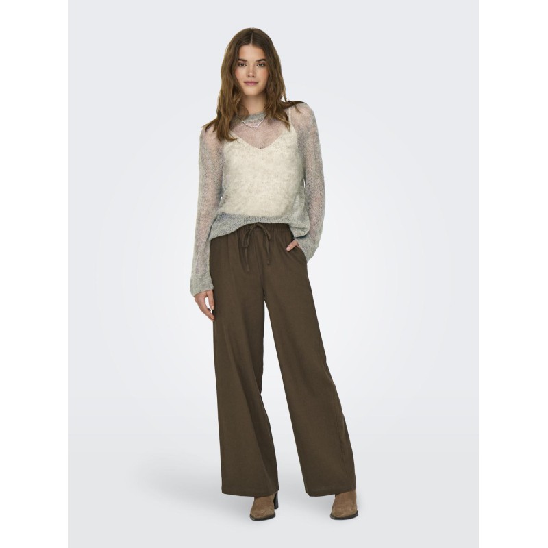 JDY Say HW Linen Wide Bukser - Carafe