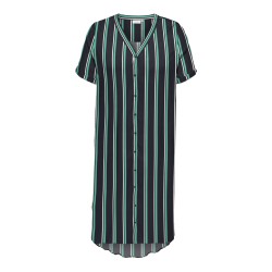 ONLY CARMAKOMA Baboost Life S/S Shirt Kjole Aop - Night Sky