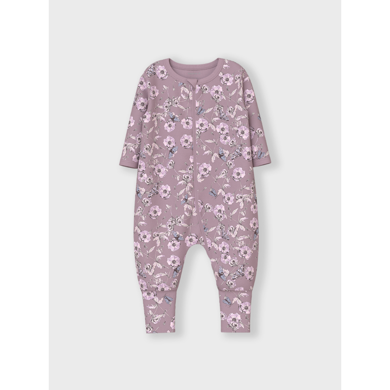 NAME IT Nightsuit 2P Zip Ff Grape Flower - Grape Shake