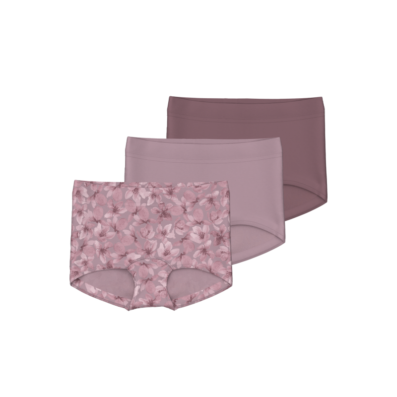 NAME IT Tights 3P Mauve Flower - Mauve Shadows