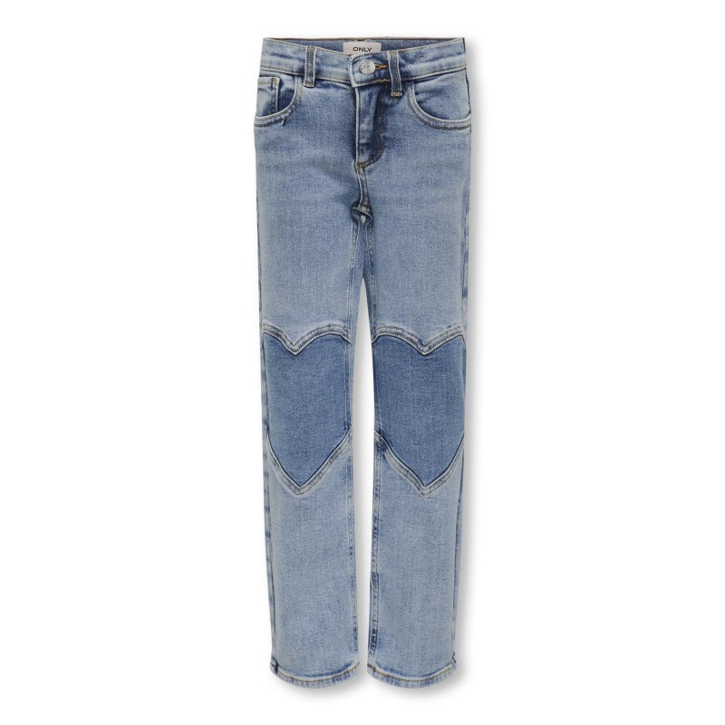 KIDS ONLY Megan Denim Heart Jeans - Medium Blue Denim