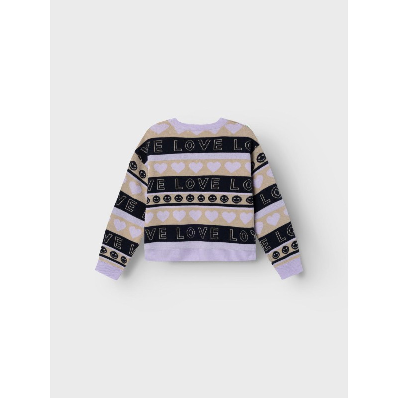 NAME IT Nkfdilippa Langærmet Kort Knit - Orchid Petal