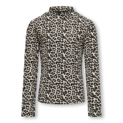 KIDS ONLY Migan Turtle Neck Top Aop Jrs - Pumice Stone