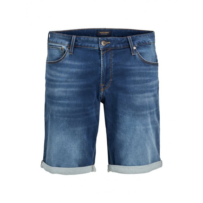 JACK & JONES Plus Rick Stretch Shorts - Medium Blue Denim