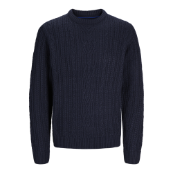 JACK & JONES Jprbludiogo Cable Knit Ln - Night Sky