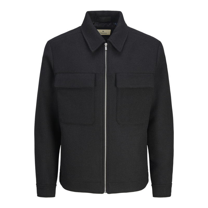 JACK & JONES Jprblurukortærmetel Wool Blend Jakke Pls - Sort