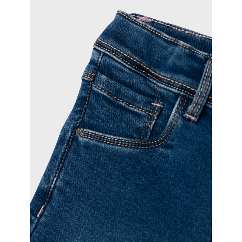 NAME IT Salli Boot Fleece Jeans 6427-An O - Dark Blue Denim