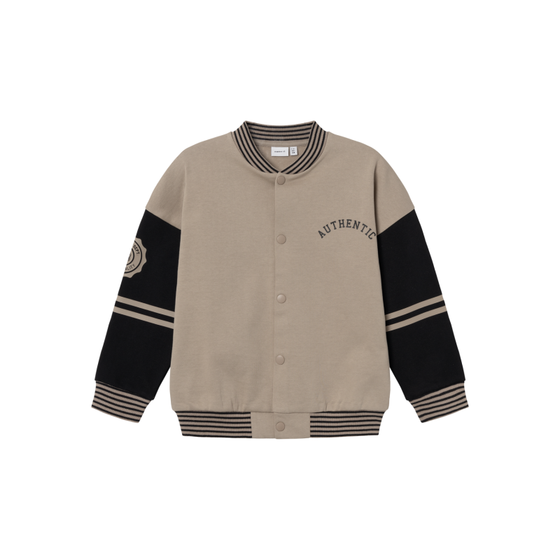 NAME IT Nkmnakortærmeten Langærmet Rlx Sweat Card Bru - Weathered Teak