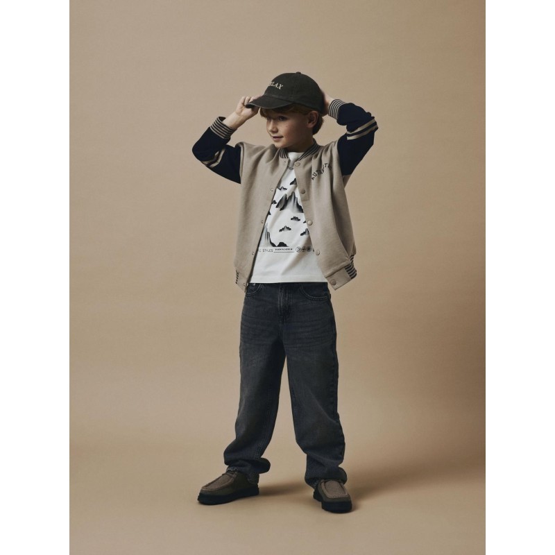 NAME IT Nkmnakortærmeten Langærmet Rlx Sweat Card Bru - Weathered Teak