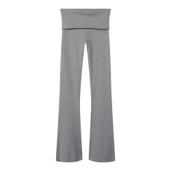LMTD Kula Bootcut Rib Bukser - Grey Melange