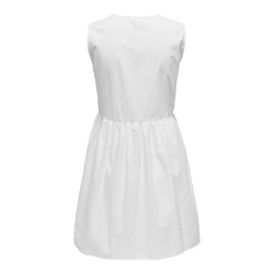 ONLY Esie Life S/L Tie Kjole Ptm - Hvid