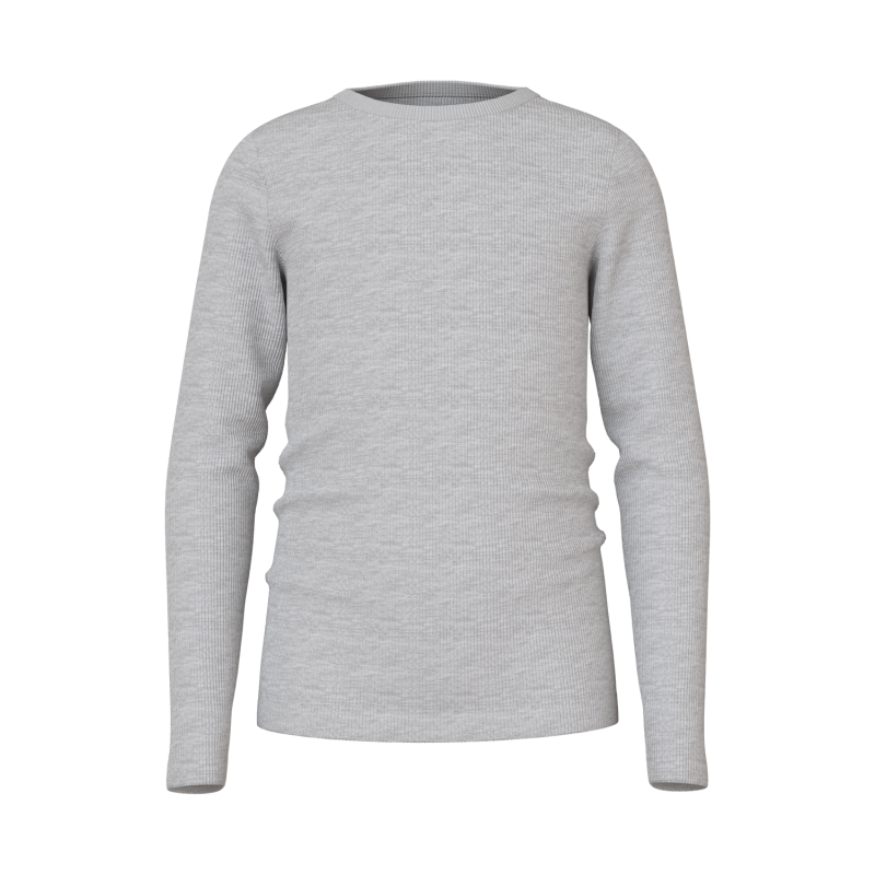 NAME IT Nkfnakal Langærmet Top - Grey Melange