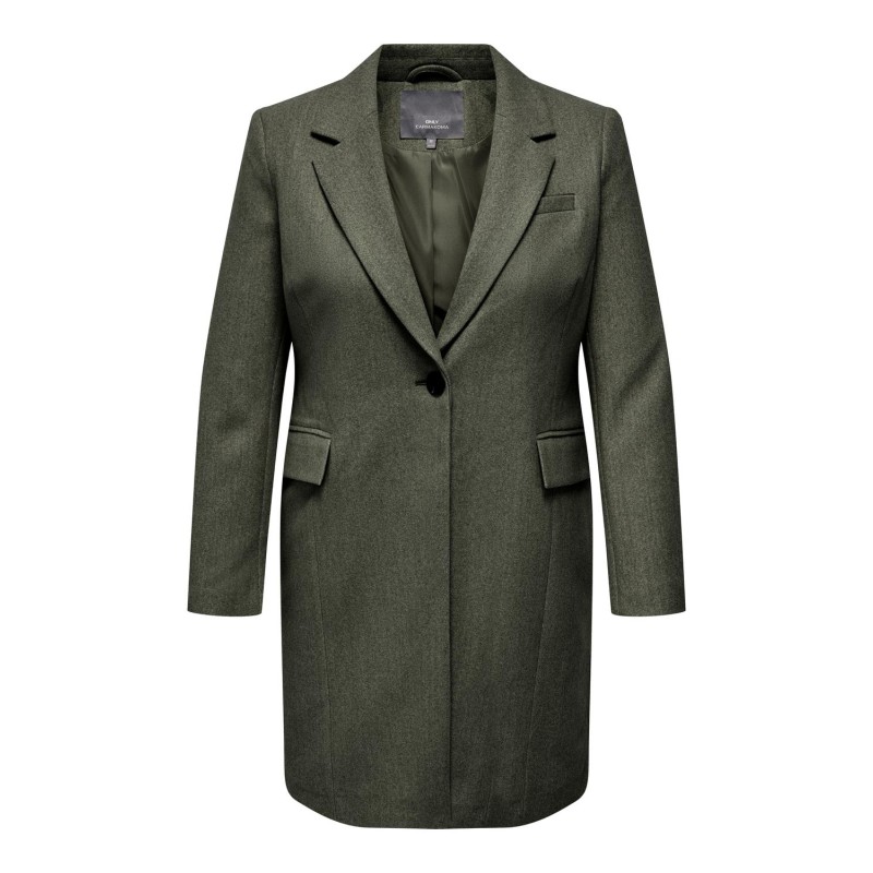 ONLY CARMAKOMA Nancy Life Coat Otw - Rifle Green