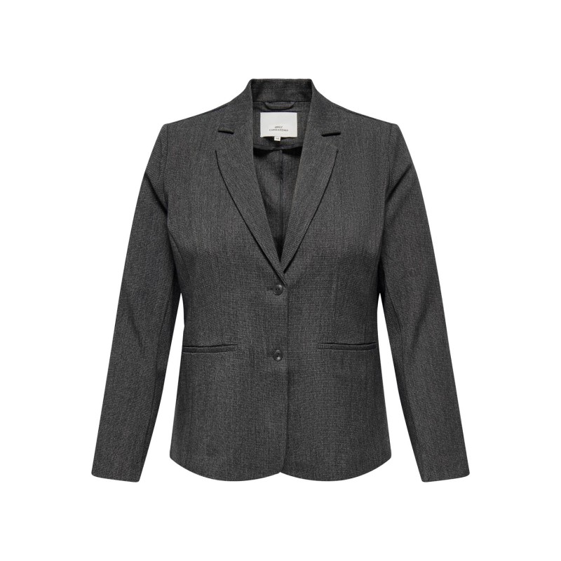 ONLY CARMAKOMA Goldtrash-Elise Blazer Tlr - Dark Grey Melange