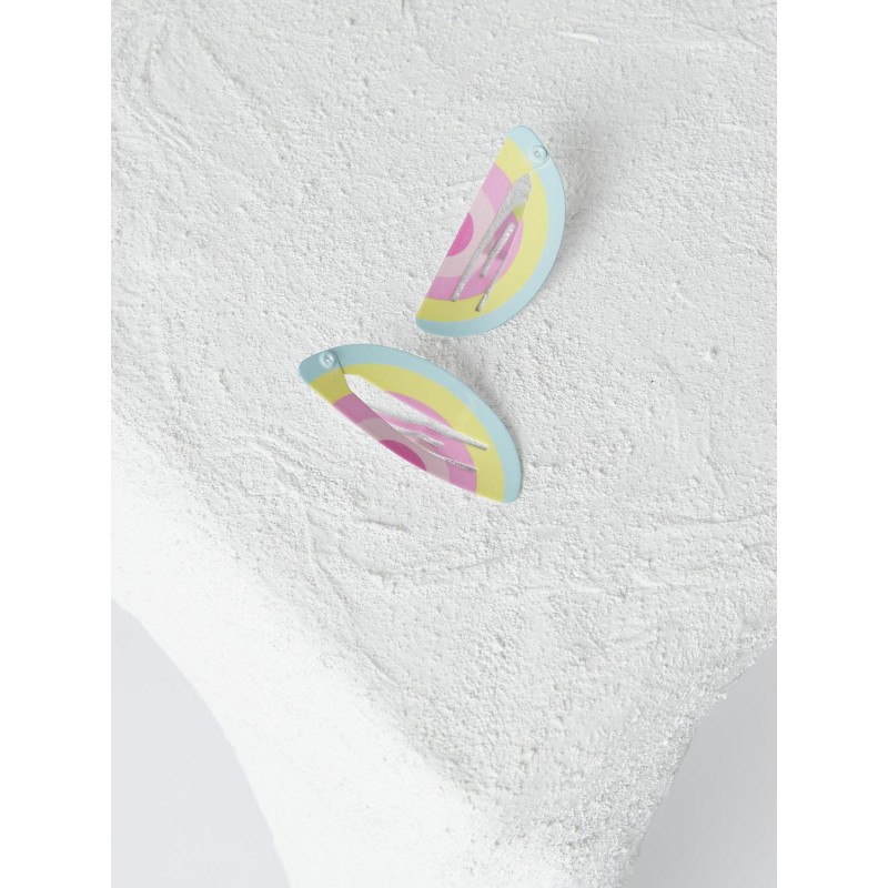 NAME IT Rainbow 2P Hairclip - Parfait Pink