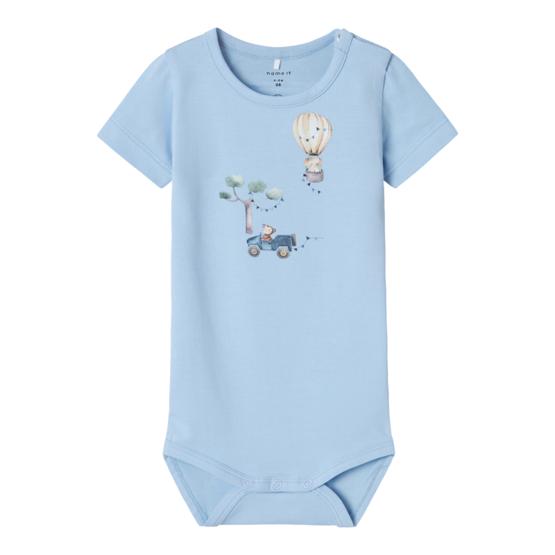 NAME IT Jus Kortærmet Body - Chambray Blue