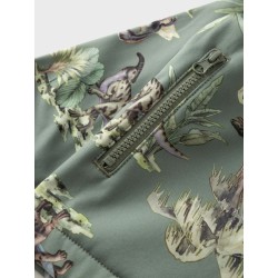 NAME IT Mini Softshell Dino Jakke - Agave Green