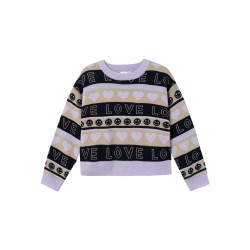 NAME IT Kids Dilippa L/S Kort Strik - Orchid Petal