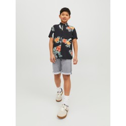 JACK & JONES Junior Rick Con Shorts - Grey Denim