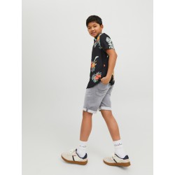 JACK & JONES Junior Rick Con Shorts - Grey Denim