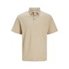 JACK & JONES Soft Hør Blend S/S Polo - Fields Of Rye
