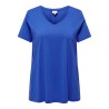 ONLY CARMAKOMA Bonnie S/S A-Shape T-shirt- Dazzling Blue