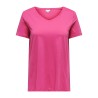 ONLY CARMAKOMA Bonnie S/S A-Shape T-shirt- Raspberry Rose