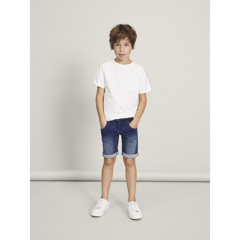 NAME IT Kids Sofus Lange Denim Shorts - Medium Blue Denim