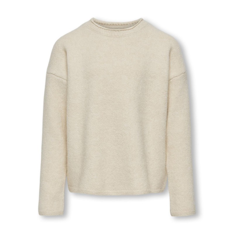 KIDS ONLY Andrea Langærmet Loose O-Neck Knt - Birch