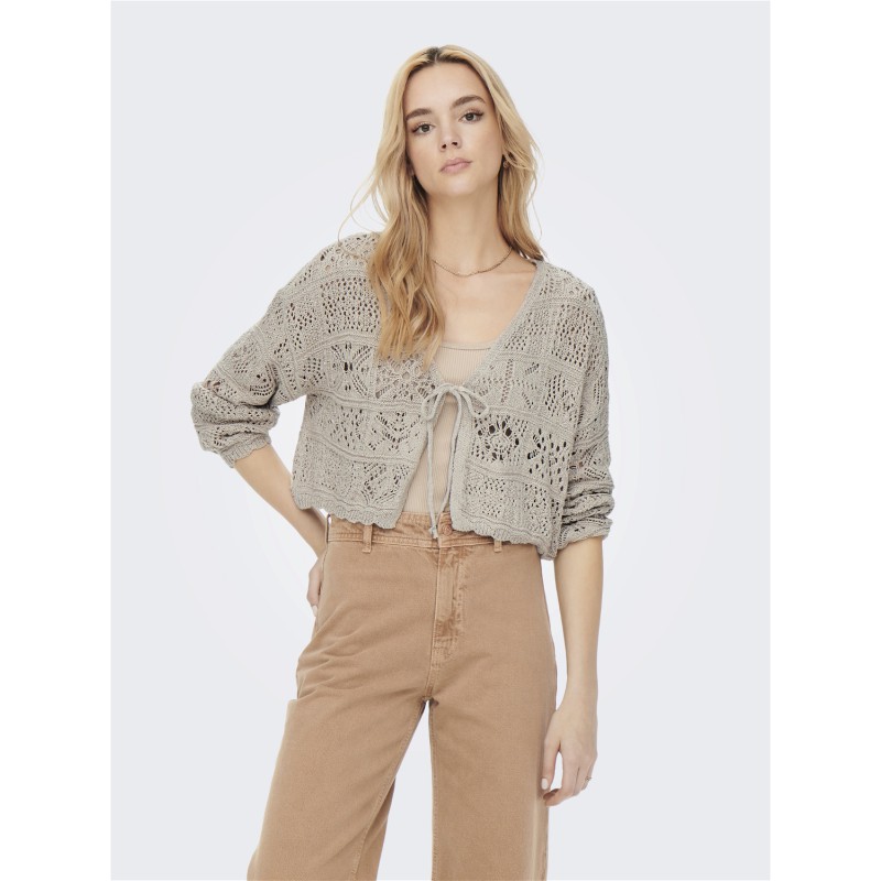 ONLY Beach 7/8 Strik Cardigan - Pumice Stone