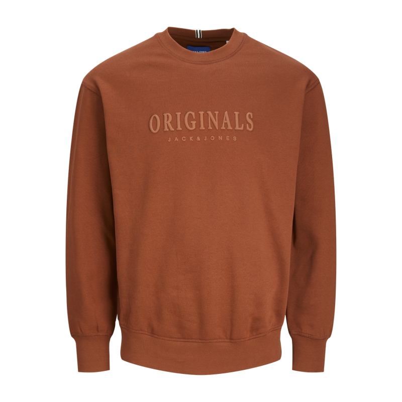 JACK & JONES Jorfrederiksberg Sweat Crew Neck - Brandy Brown