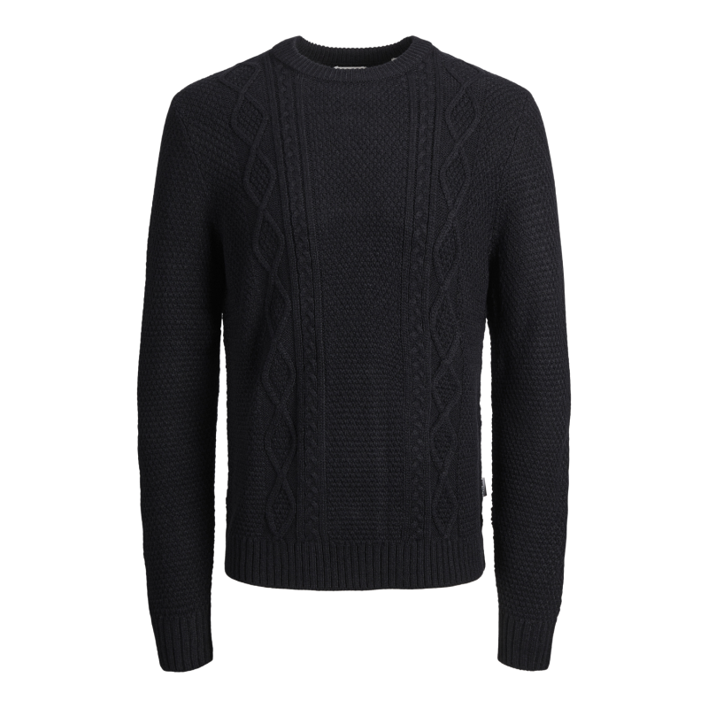 JACK & JONES Jrebjosh Knit Crew Neck - Sort