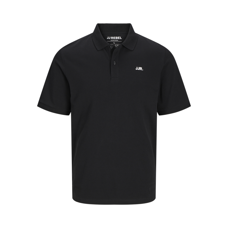 JACK & JONES Jrebrebel Logo Polo Kortærmet - Sort