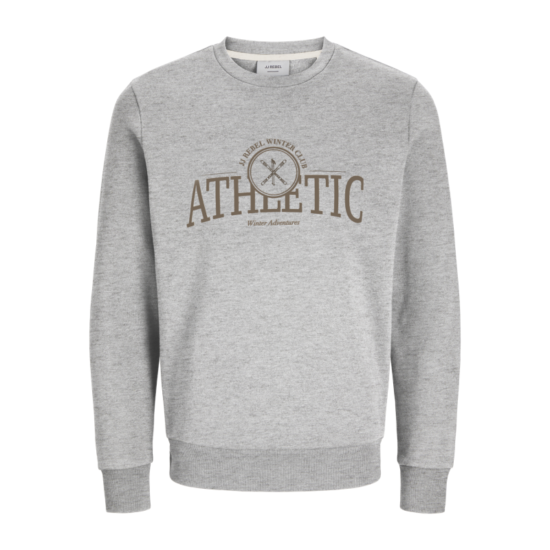 JACK & JONES Jrebandrew Sweat Crew Neck - Light Grey Melange